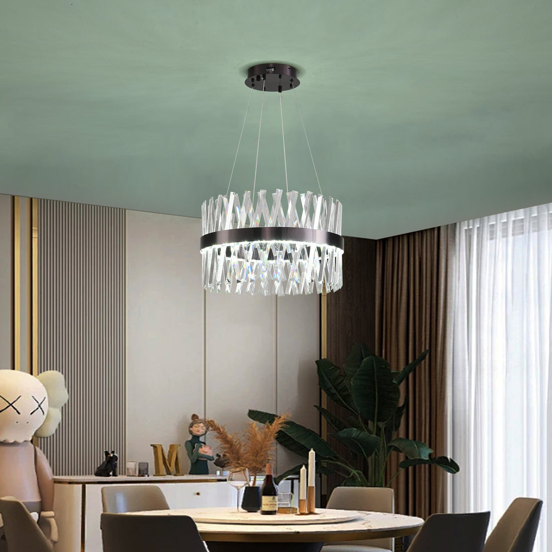 Candelabru LED Jaya 228 W Cu Telecomanda, Dimabila, Negru