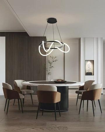 Lustra LED Agafya 45 W Cu Telecomanda, Dimabila, Negru