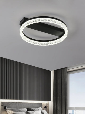 Lustra LED Alana 80 W Cu Telecomanda, Dimabila, Negru