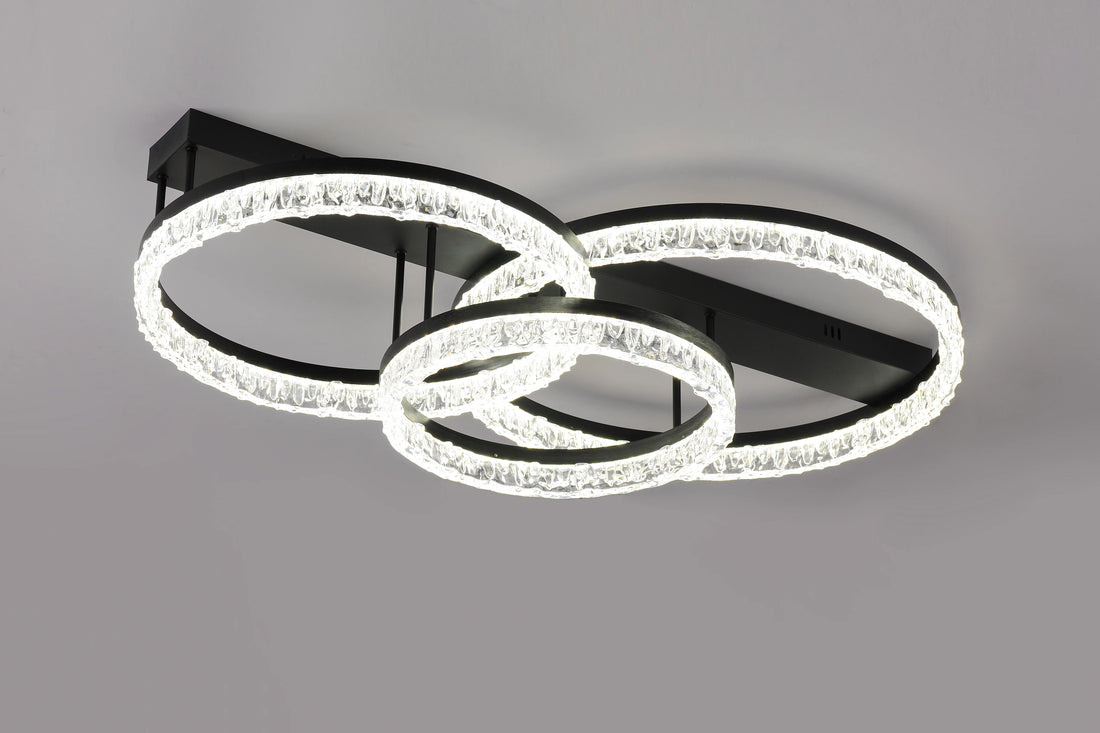 Lustra LED Betsy 240 W Cu Telecomanda, Dimabila, Negru