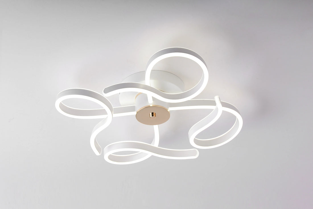 Lustra LED Catia 288 W Cu Telecomanda, Dimabila, Alb, Auriu