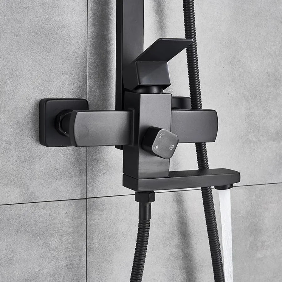 Coloana Dus Korman Technik, Inox HS007, Negru