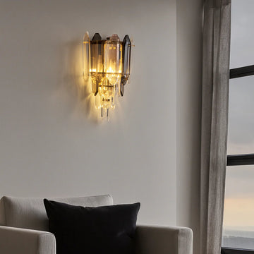 Aplica Ophelia, Auriu, Negru, E27, 23×12×36 Cm