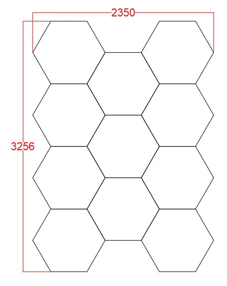 Hexagon LED Set 11 Bucati, Lumina Rece 368 W