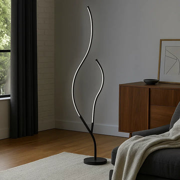 Lampadar LED 68 W , Dimabil, 145 Cm, Negru