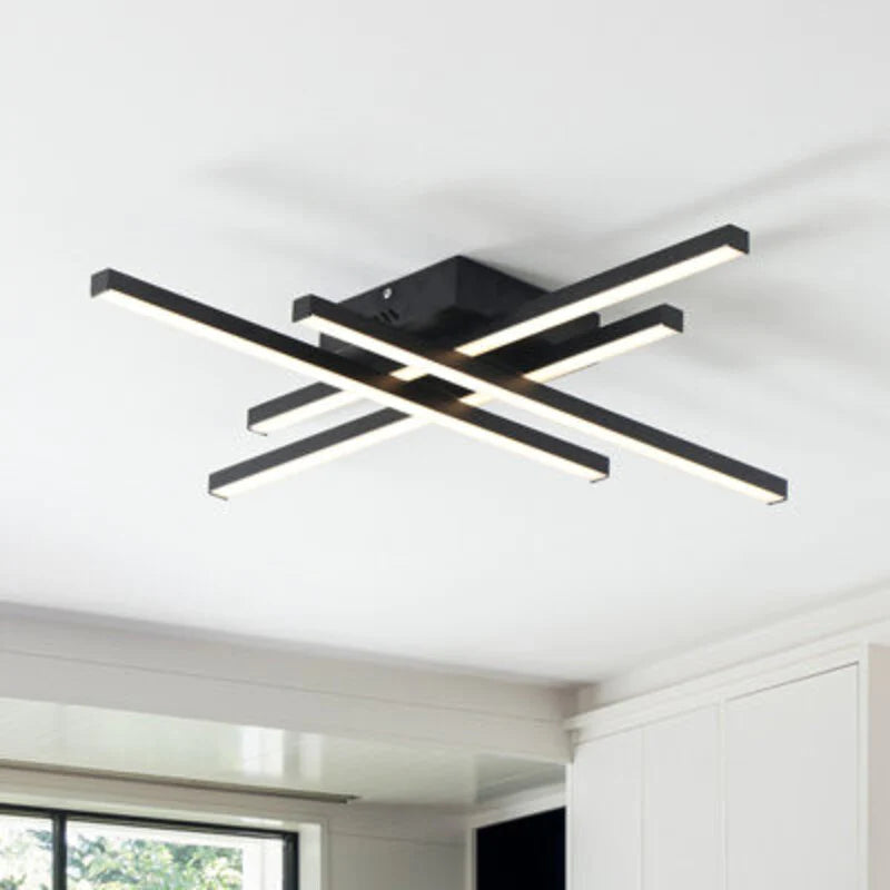 Lustra LED Evone 66 W, Cu Telecomanda, Dimabila, Negru