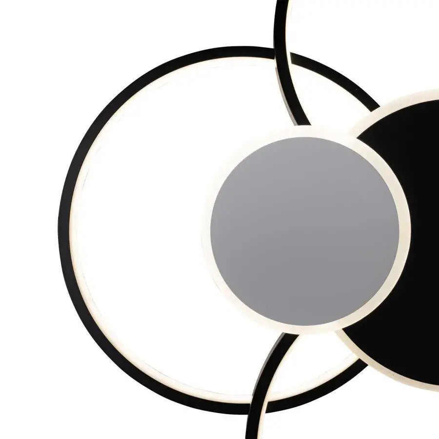 Lustra LED Ozana 200 W, Dimabila, Negru, Alb