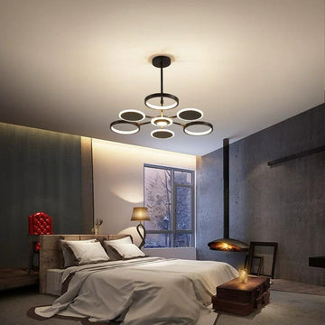 Lustra LED Ramya 92 W Cu Telecomanda, Dimabila, Negru