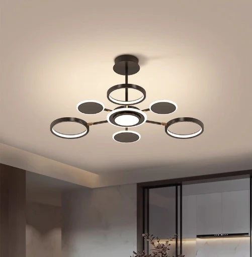 Lustra LED Ramya 92 W Cu Telecomanda, Dimabila, Negru