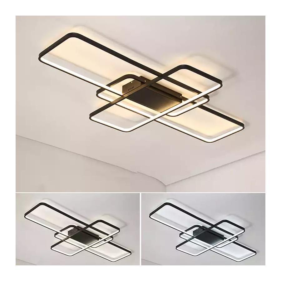 Lustra LED Siri 150 W, Cu Telecomanda, Dimabila, Negru