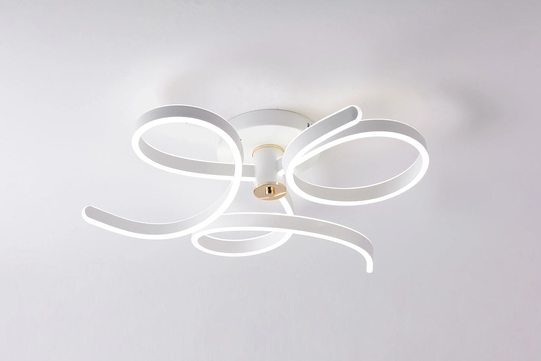 Lustra LED Taisa 360 W, Cu Telecomanda, Dimabila, Alb, Auriu