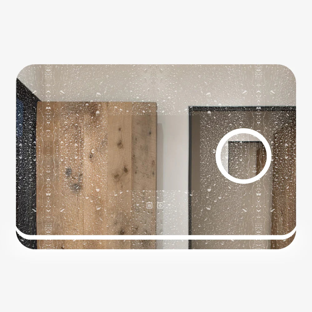 Oglinda LED Touch Violeta Sistem Dezaburire Lupa Cosmetica 90x60 Cm