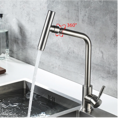 Baterie Bucatarie Din Otel Inoxidabil Mixxus Cu Gat Rotativ