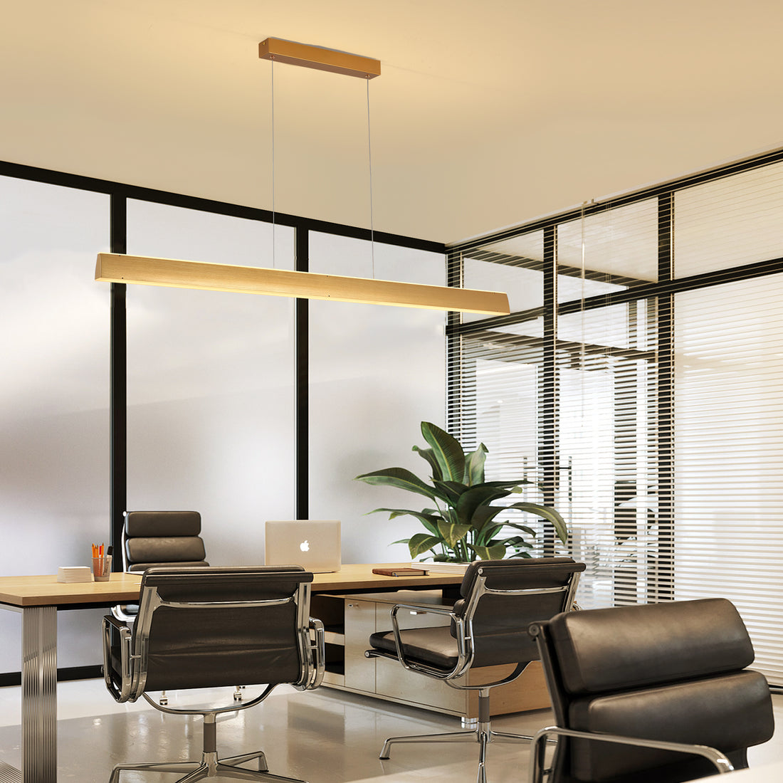 Lustra LED Chiara 96 W Cu Telecomanda, Dimabila, Auriu