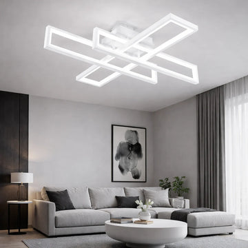 Lustra LED Jade 164 W, Cu Telecomanda, Dimabila, Alb