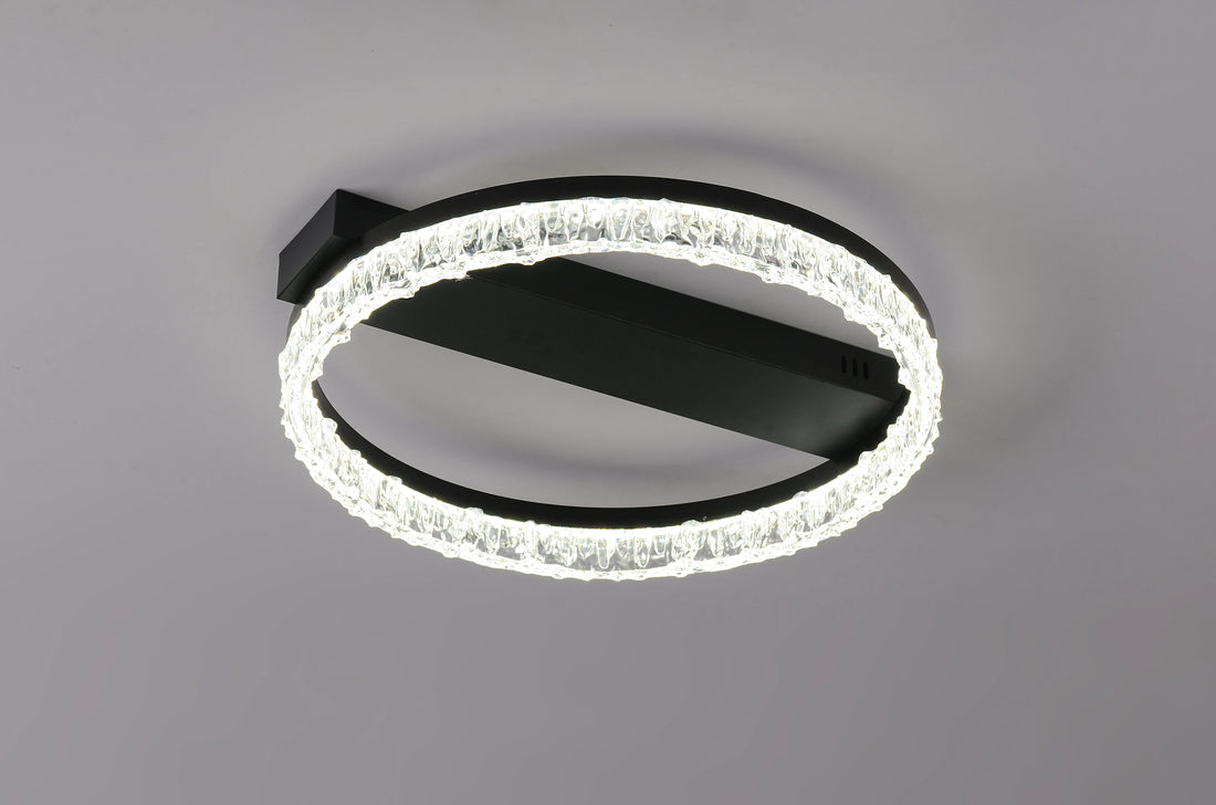 Lustra LED Alana 80 W Cu Telecomanda, Dimabila, Negru