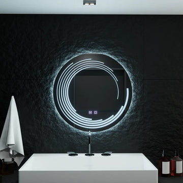 Oglinda LED Malina, 60 Cm, Touch, Sistem Dezaburire, Lumina Rece