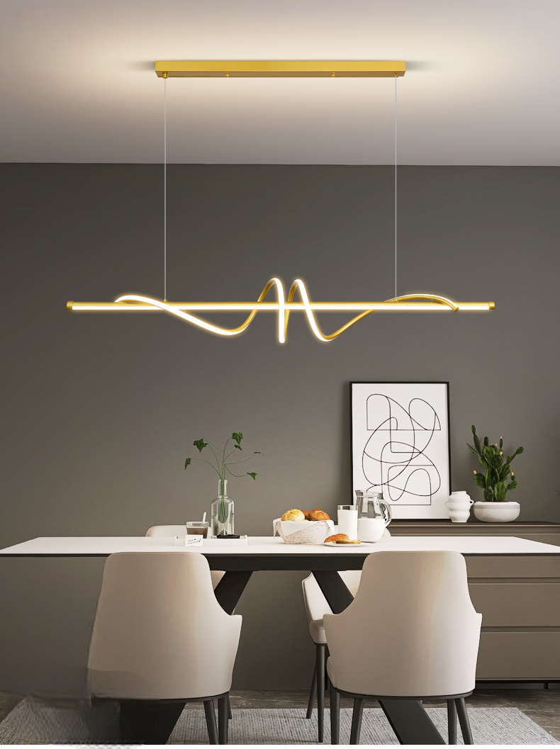 Lustra LED Amara 80 W, Auriu, Dimabila