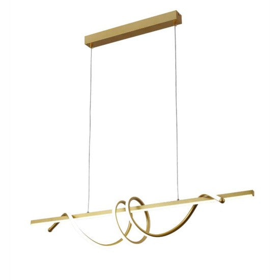 Lustra LED Amara 80 W, Auriu, Dimabila