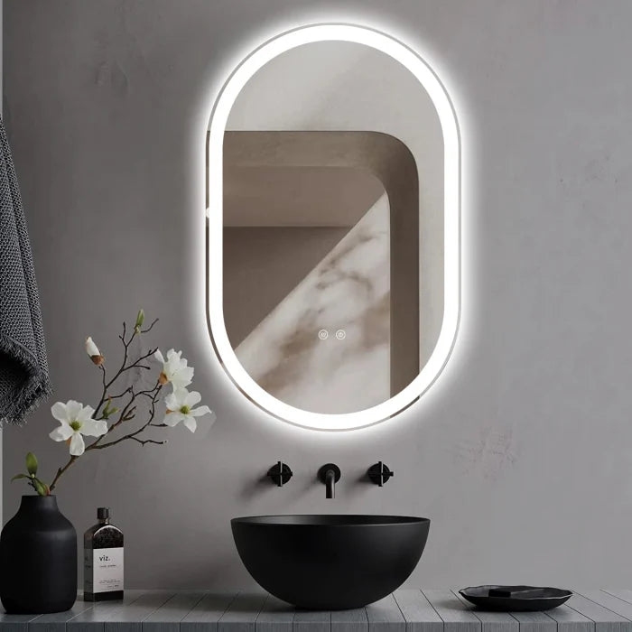 Oglinda LED Touch Dezaburire Ava Cu 3 Tipuri De Lumina 50x100 Cm