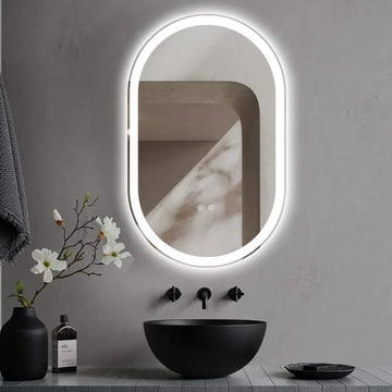 Oglinda LED Touch Dezaburire Ava Cu 3 Tipuri De Lumina 50x100 Cm