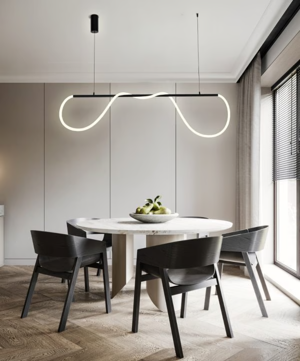 Lustra LED Beatrice 35 W Cu Telecomanda, Dimabila, Negru