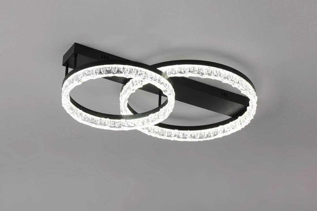 Lustra LED Brook 120 W Cu Telecomanda, Dimabila, Negru