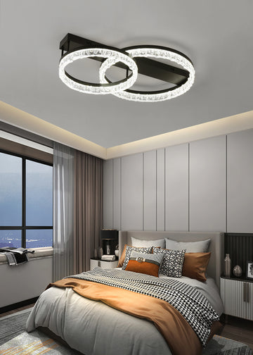 Lustra LED Brook 120 W Cu Telecomanda, Dimabila, Negru