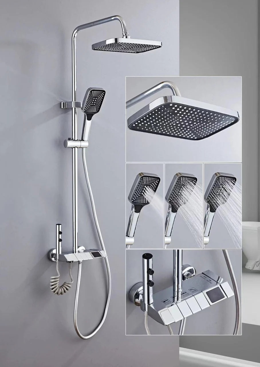 Coloana Dus Afisaj Lcd Temperatura Apa Crom 1803A