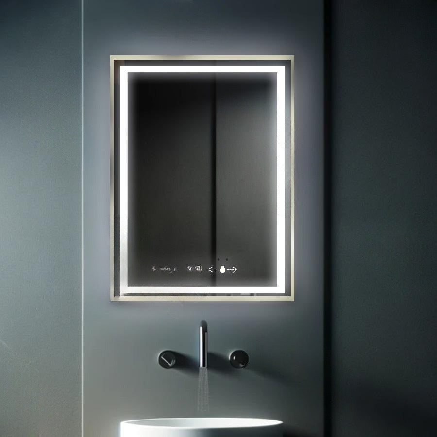 Oglinda LED Senzor Harow Sistem Dezaburire Rama Aurie 75x90 Cm