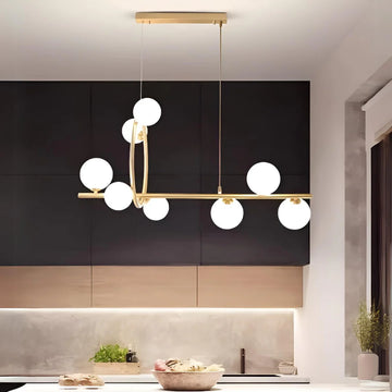 Lustra Haven Cu 8 Abajururi, 8 X G9, Auriu