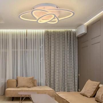 Lustra LED Zina 75 W, Cu Telecomanda, Dimabila, Alb