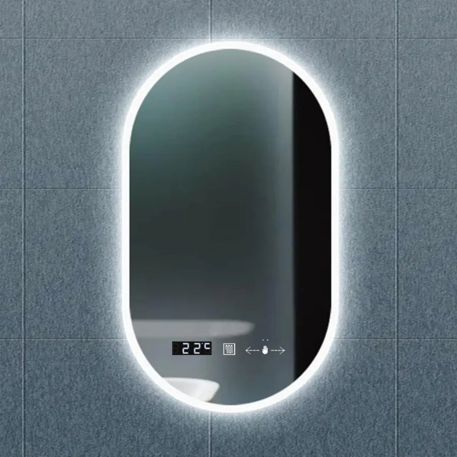 Oglinda LED Touch Nata Sistem Dezaburire Ceas Temperatura 50x80 cm