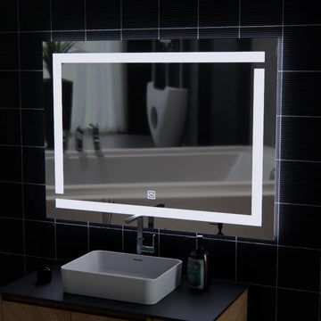 Oglinda LED Marina 80x60 Cm, Lumina Rece, Touch