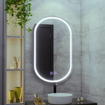 Oglinda LED Touch Senona, cu functie Dezaburire 50x80 Cm
