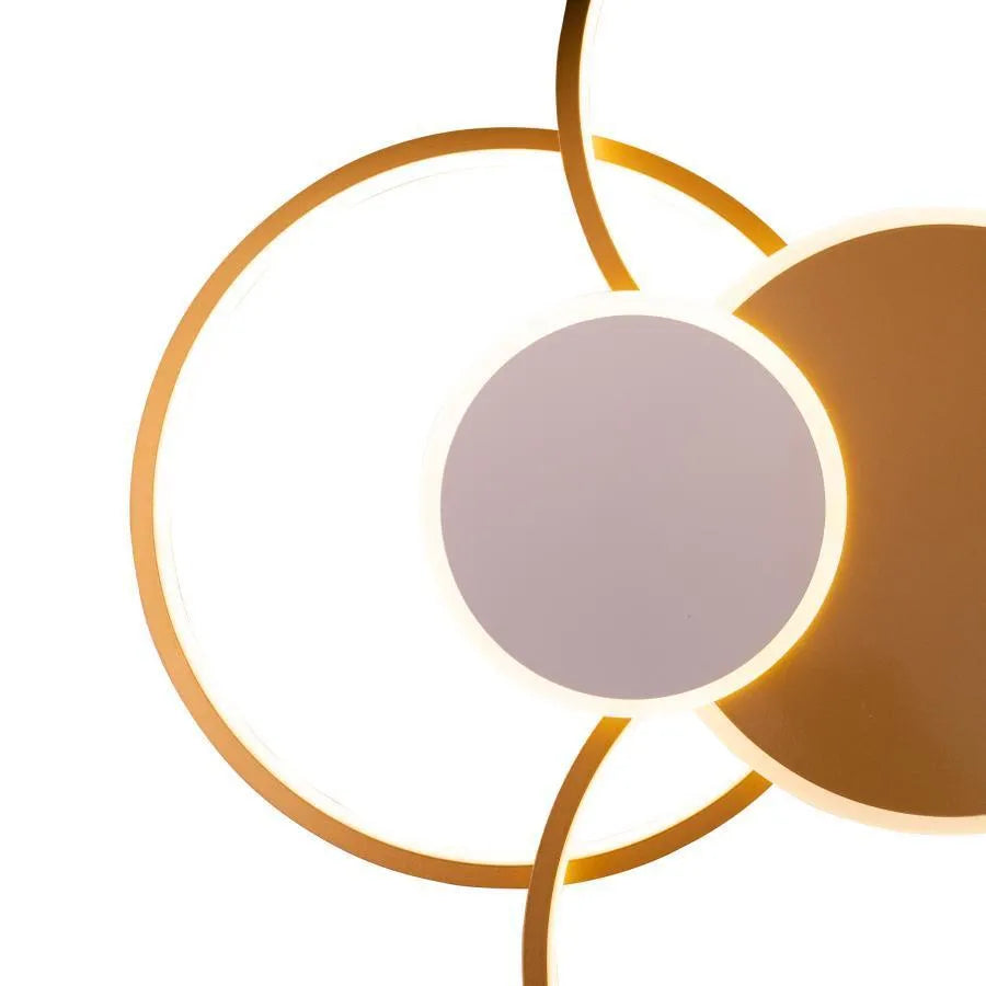 Lustra LED Sorina 200 W, Dimabila, Auriu, Alb