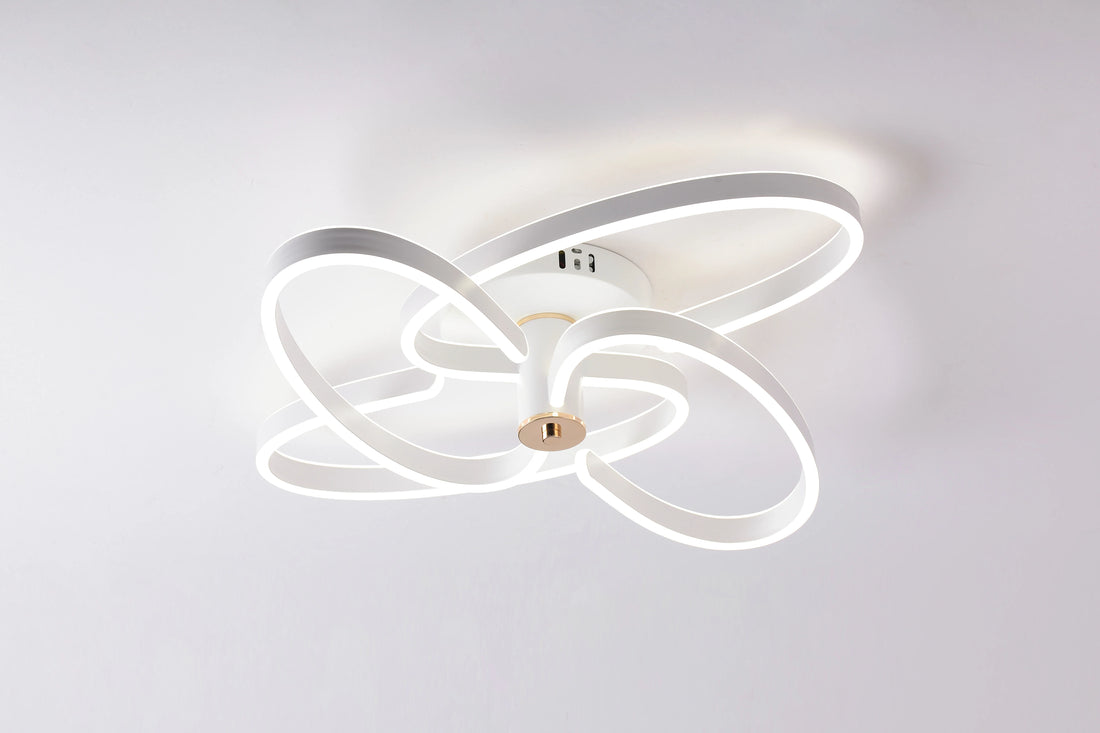 Lustra LED Tea 288 W, Cu Telecomanda, Dimabila, Alb, Auriu