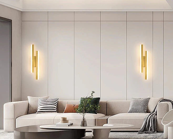 Aplica LED Clara 20 W, Auriu, 35x20x10 Cm