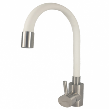 Baterie Bucatarie Din Otel Inoxidabil Mixxus, Alb