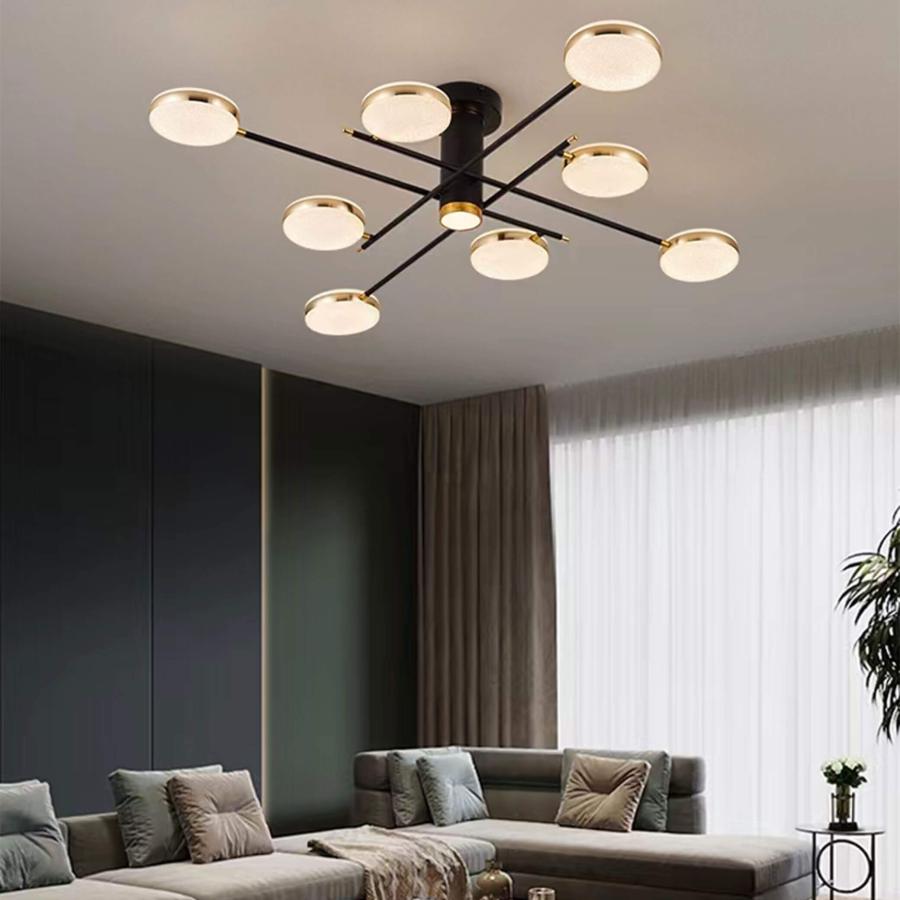 Lustra LED Luxury 154 W, Cu Telecomanda, Dimabila, Negru, Auriu